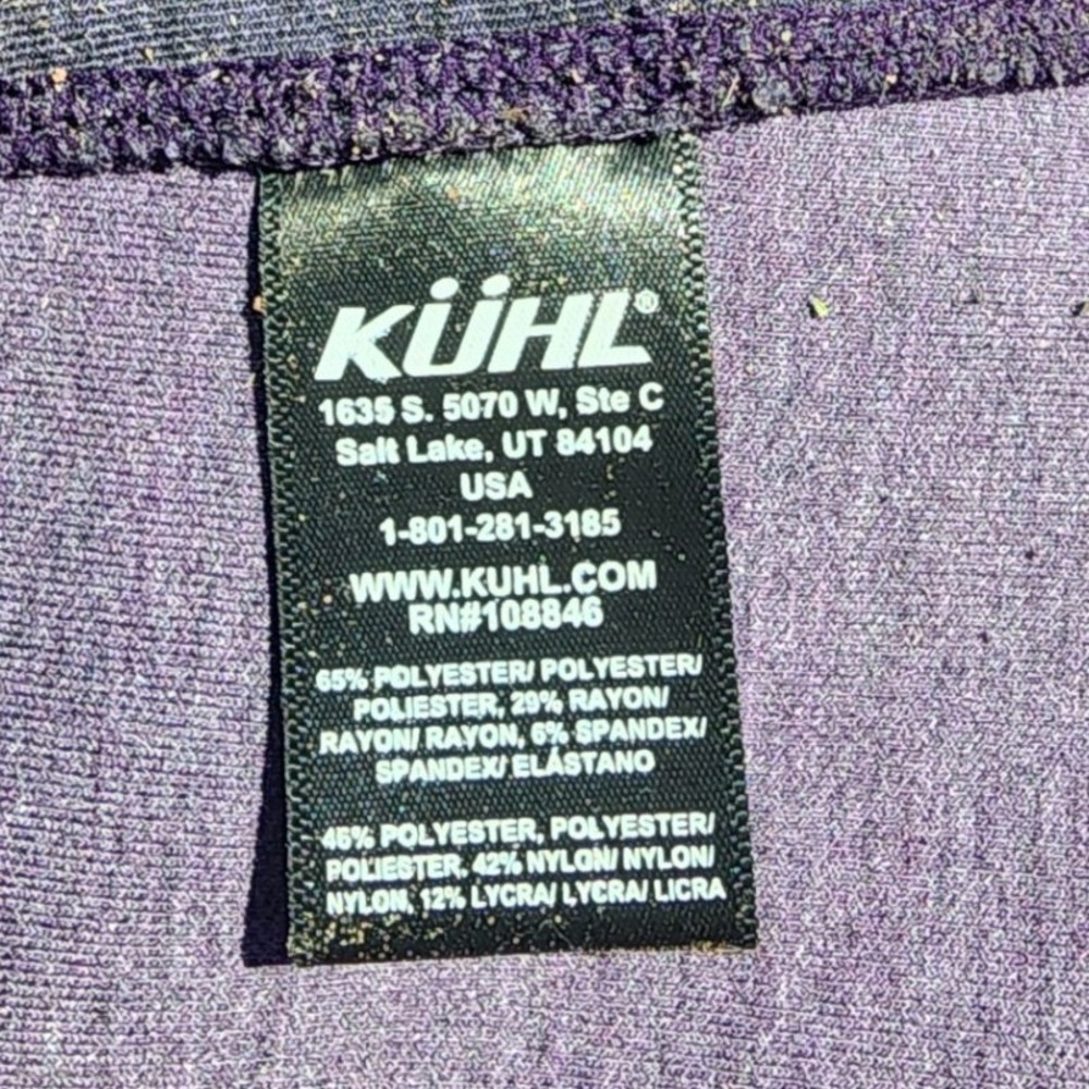Kuhl Projekt Womens Full Zip Fleece Jacket Purple Heathered Small Hiking Trail - Picture 4 of 6